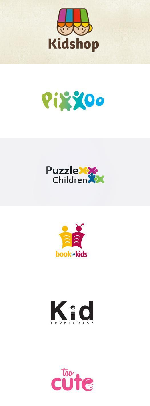 很多品牌开始从无到有的塑造,比如儿童服装logo设计,儿童玩具logo设计